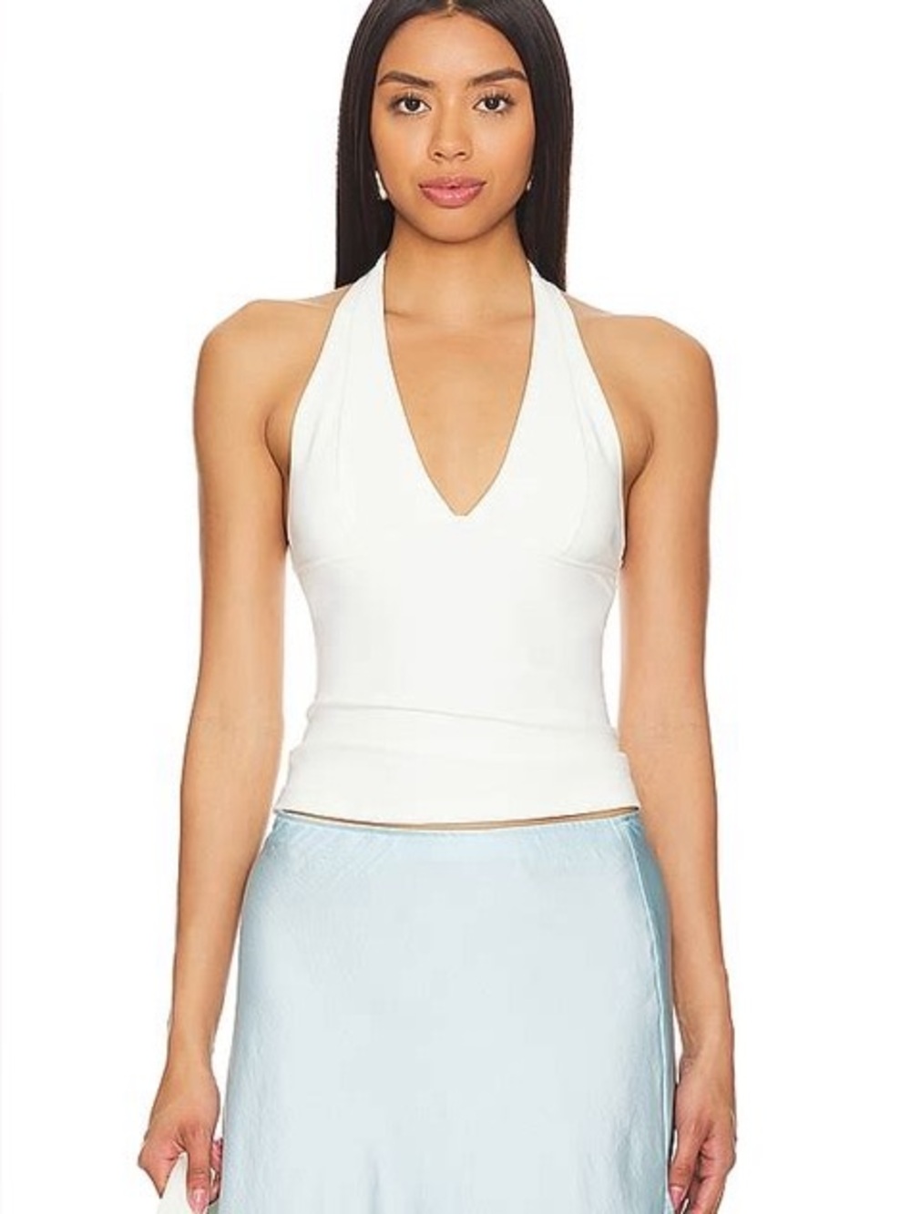 Intimately‎ Free People White Halter Tank Top Womens Small Bridal Boho Cropped